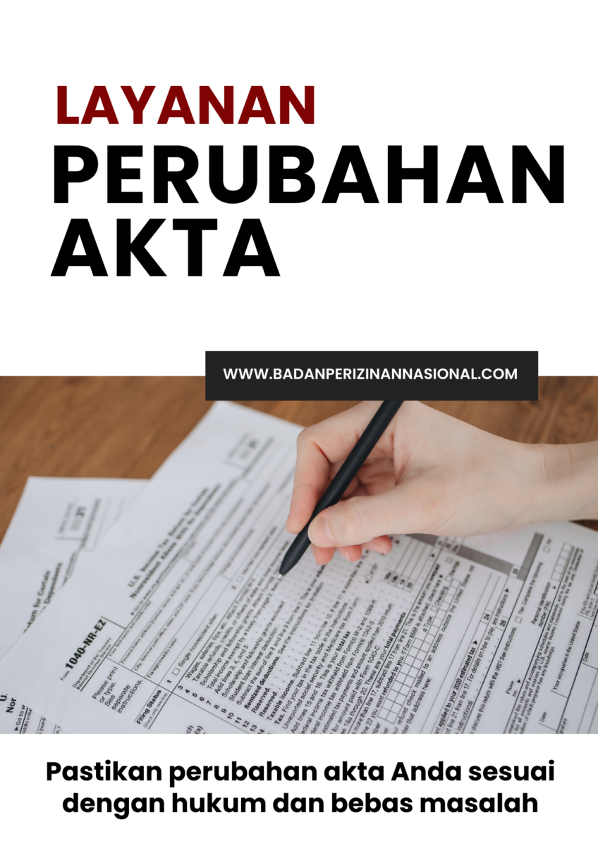 jasa perubahan akta di badan perizinan nasional